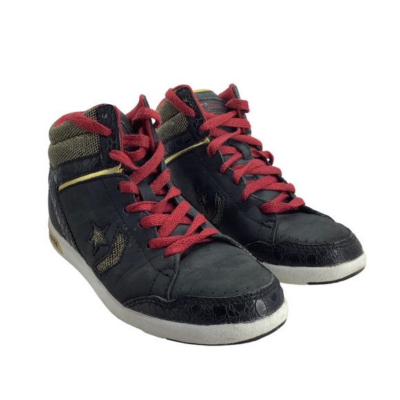 CONVERSE Lady Weapon Basketball Sneakers Women 6 Black Leather Style #514517 - Picture 1 of 6